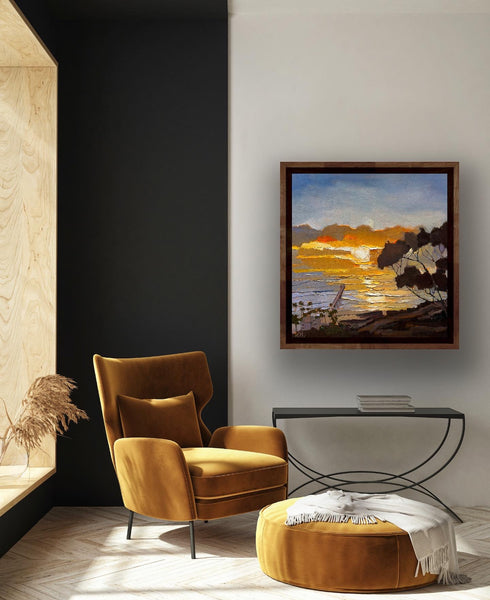 Framed limited canvas Reproduction of “North of the pier”