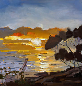 Framed limited canvas Reproduction of “North of the pier”